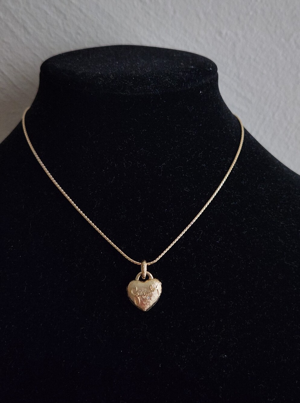 Givenchy Gold Heart Pendant Necklace